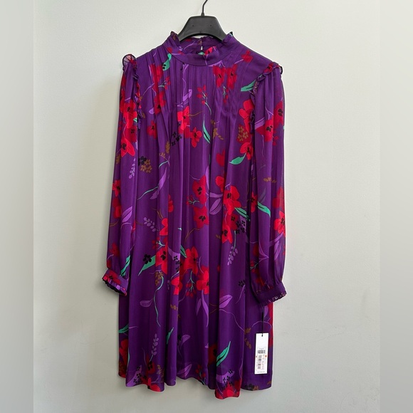 Calvin Klein Dresses & Skirts - NWT Calvin Klein Floral Print Mock Neck Trapeze Dress, Size 16W